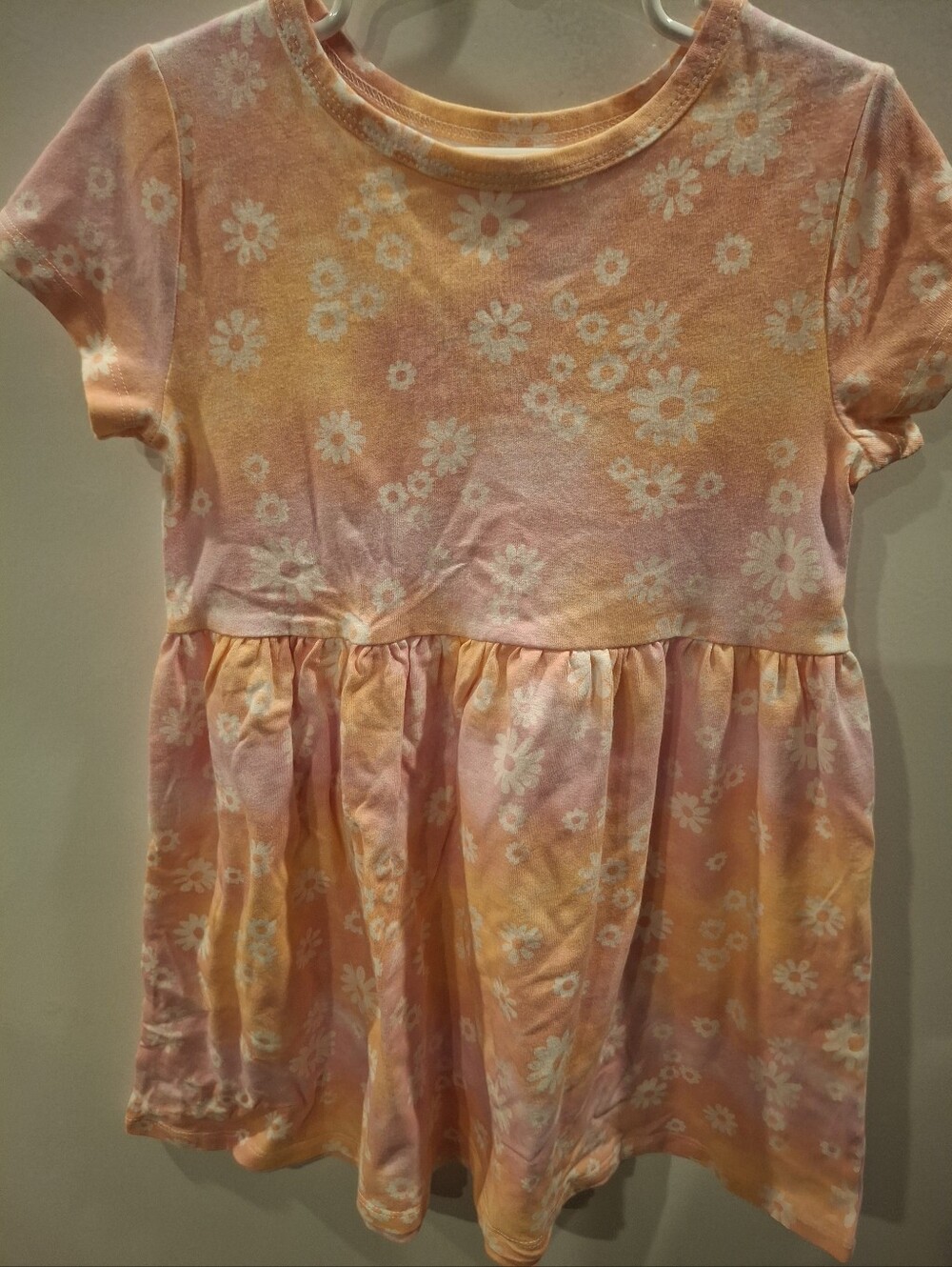 jumping beans Pink & Peach Floral Short Sleeve Knit Dress
